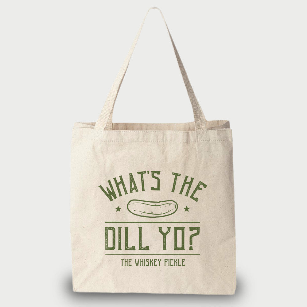 Pickle Shirts - What's The Dill Yo? Canvas Tote Bag 