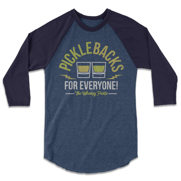 Pickle Shirts - Picklebacks For Everyone! Baseball Tee 
