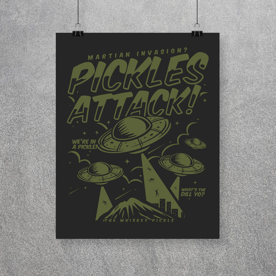 Pickle Shirts - Pickles Attack! Wall Art 