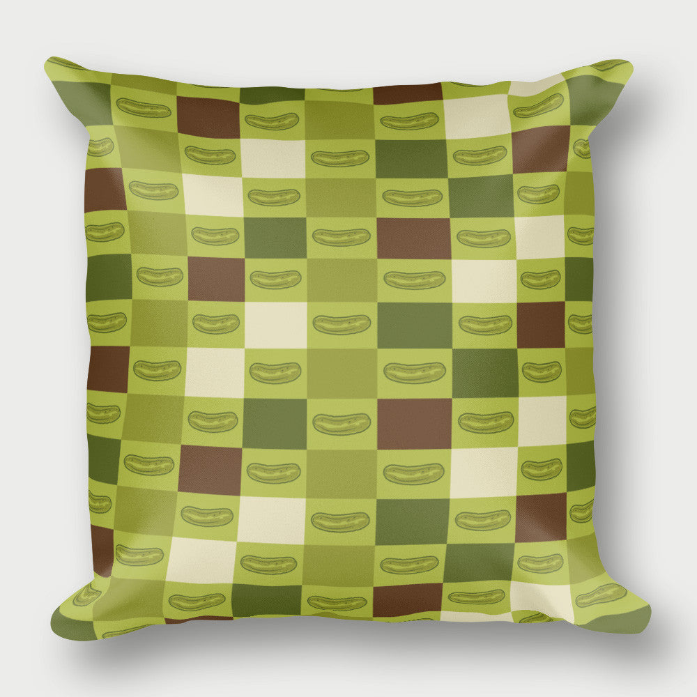 Pickle Shirts - Checkered Pickle Pillow 
