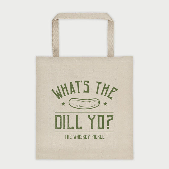 Pickle Shirts - What's The Dill Yo? Canvas Tote Bag 